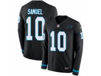 Men Nike Carolina Panthers #10 Curtis Samuel Limited Black Therma Long Sleeve NFL Jersey
