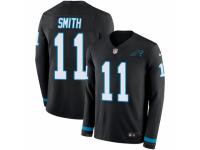 Men Nike Carolina Panthers #11 Torrey Smith Limited Black Therma Long Sleeve NFL Jersey
