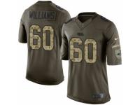 Men Nike Carolina Panthers #60 Daryl Williams Elite Green Salute to Service NFL Jersey