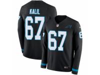 Men Nike Carolina Panthers #67 Ryan Kalil Limited Black Therma Long Sleeve NFL Jersey