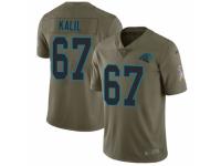 Men Nike Carolina Panthers #67 Ryan Kalil Limited Olive 2017 Salute to Service NFL Jersey