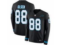Men Nike Carolina Panthers #88 Greg Olsen Limited Black Therma Long Sleeve NFL Jersey