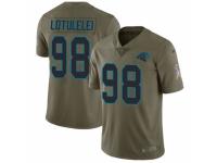 Men Nike Carolina Panthers #98 Star Lotulelei Limited Olive 2017 Salute to Service NFL Jersey