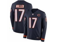 Men Nike Chicago Bears #17 Anthony Miller Limited Navy Blue Therma Long Sleeve NFL Jersey