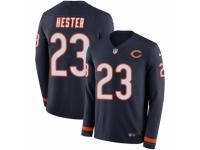Men Nike Chicago Bears #23 Devin Hester Limited Navy Blue Therma Long Sleeve NFL Jersey