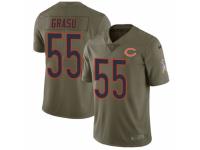 Men Nike Chicago Bears #55 Hroniss Grasu Limited Olive 2017 Salute to Service NFL Jersey