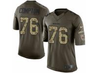 Men Nike Chicago Bears #76 Tom Compton Elite Green Salute to Service NFL Jersey