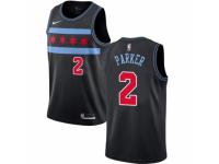 Men Nike Chicago Bulls #2 Jabari Parker Black NBA Jersey - City Edition