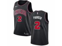 Men Nike Chicago Bulls #2 Jabari Parker Black NBA Jersey Statement Edition
