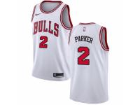Men Nike Chicago Bulls #2 Jabari Parker White NBA Jersey - Association Edition