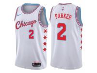 Men Nike Chicago Bulls #2 Jabari Parker White NBA Jersey - City Edition