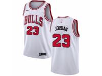 Men Nike Chicago Bulls #23 Michael Jordan White NBA Jersey - Association Edition