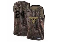 Men Nike Chicago Bulls #24 Lauri Markkanen Swingman Camo Realtree Collection NBA Jersey