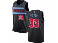 Men Nike Chicago Bulls #33 Scottie Pippen Black NBA Jersey - City Edition