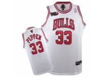 Men Nike Chicago Bulls #33 Scottie Pippen Swingman White Champions Patch NBA Jersey