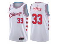 Men Nike Chicago Bulls #33 Scottie Pippen  White NBA Jersey - City Edition