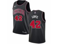 Men Nike Chicago Bulls #42 Robin Lopez Black NBA Jersey Statement Edition