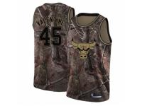 Men Nike Chicago Bulls #45 Denzel Valentine Swingman Camo Realtree Collection NBA Jersey