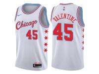 Men Nike Chicago Bulls #45 Denzel Valentine  White NBA Jersey - City Edition