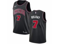 Men Nike Chicago Bulls #7 Justin Holiday Black NBA Jersey Statement Edition