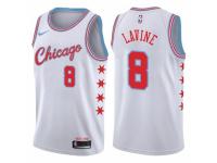 Men Nike Chicago Bulls #8 Zach LaVine  White NBA Jersey - City Edition