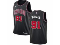 Men Nike Chicago Bulls #91 Dennis Rodman Black NBA Jersey Statement Edition