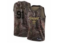 Men Nike Chicago Bulls #91 Dennis Rodman Swingman Camo Realtree Collection NBA Jersey