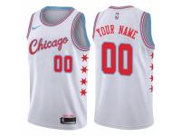 Men Nike Chicago Bulls Customized  White NBA Jersey - City Edition
