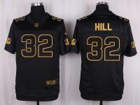 Men Nike Cincinnati Bengals #32 Jeremy Hill Pro Line Black Gold Collection Jersey