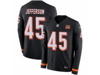 Men Nike Cincinnati Bengals #45 Malik Jefferson Limited Black Therma Long Sleeve NFL Jersey