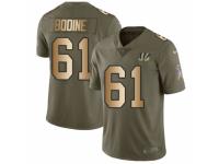 Men Nike Cincinnati Bengals #61 Russell Bodine Limited Olive/Gold 2017 Salute to Service NFL Jersey