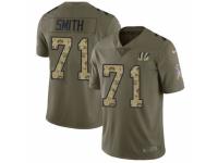 Men Nike Cincinnati Bengals #71 Andre Smith Limited Olive/Camo 2017 Salute to Service NFL Jersey