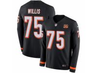 Men Nike Cincinnati Bengals #75 Jordan Willis Limited Black Therma Long Sleeve NFL Jersey