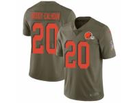 Men Nike Cleveland Browns #20 Briean Boddy-Calhoun Limited Olive 2017 Salute to Service NFL Jersey