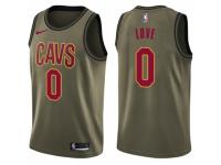 Men Nike Cleveland Cavaliers #0 Kevin Love Swingman Green Salute to Service NBA Jersey