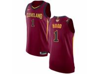 Men Nike Cleveland Cavaliers #1 Rodney Hood Maroon 2018 NBA Finals Bound NBA Jersey - Icon Edition