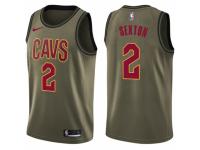 Men Nike Cleveland Cavaliers #2 Collin Sexton Swingman Green Salute to Service NBA Jersey