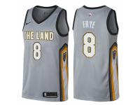 Men Nike Cleveland Cavaliers #8 Channing Frye  Gray NBA Jersey - City Edition