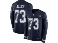 Men Nike Dallas Cowboys #73 Larry Allen Limited Navy Blue Therma Long Sleeve NFL Jersey