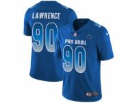 Men Nike Dallas Cowboys #90 DeMarcus Lawrence Limited Royal Blue 2018 Pro Bowl NFL Jersey