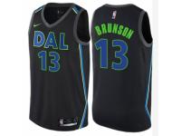 Men Nike Dallas Mavericks #13 Jalen Brunson Black NBA Jersey - City Edition