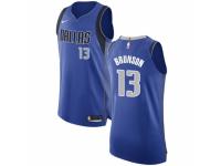 Men Nike Dallas Mavericks #13 Jalen Brunson Royal Blue Road NBA Jersey - Icon Edition