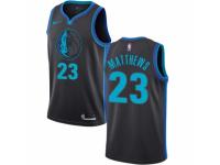Men Nike Dallas Mavericks #23 Wesley Matthews Charcoal NBA Jersey - City Edition