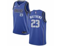 Men Nike Dallas Mavericks #23 Wesley Matthews  Royal Blue Road NBA Jersey - Icon Edition