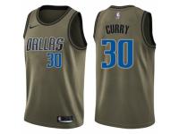 Men Nike Dallas Mavericks #30 Seth Curry Swingman Green Salute to Service NBA Jersey