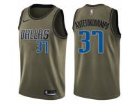 Men Nike Dallas Mavericks #37 Kostas Antetokounmpo Swingman Green Salute to Service NBA Jersey