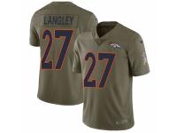Men Nike Denver Broncos #27 Brendan Langley Limited Olive 2017 Salute to Service NFL Jersey