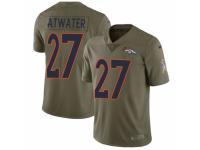 Men Nike Denver Broncos #27 Steve Atwater Limited Olive 2017 Salute to Service NFL Jersey