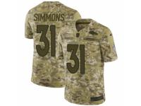 Men Nike Denver Broncos #31 Justin Simmons Limited Camo 2018 Salute to Service NFL Jersey
