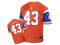 Men Nike Denver Broncos #43 T.J. Ward Game Orange Jersey